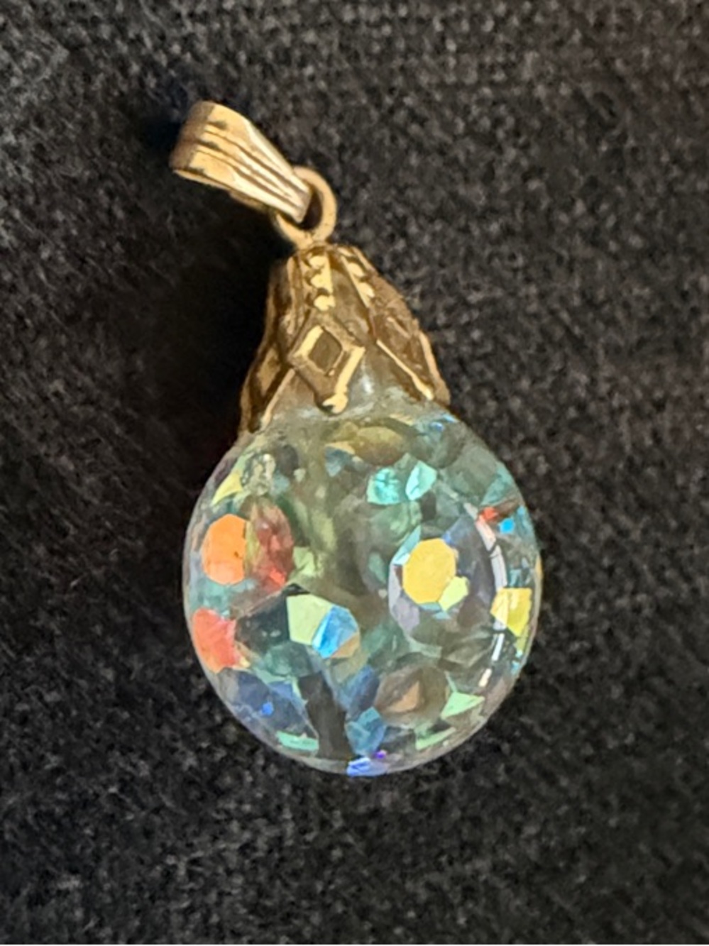 Gold-Tone Aurora Crystal Teardrop Pendant Necklace - Women Jewelry